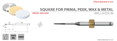 Square - PMMA, Peek, Wax & Metal